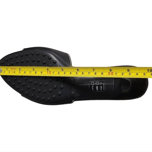 TOD'S Black Leather MULES SZ 9 - Picture 7 of 14